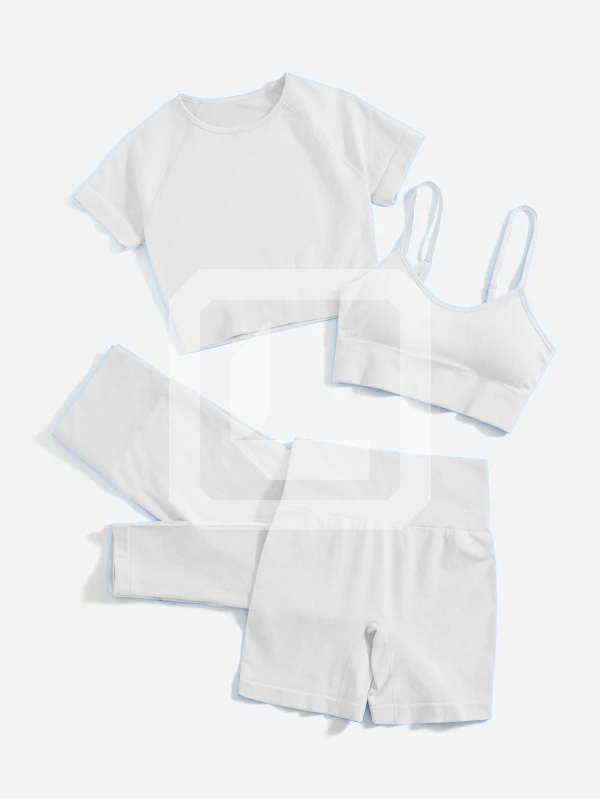 Conjunto fitness Feminino 4 Peças - Fit Pro - Compre 3 Leve 4