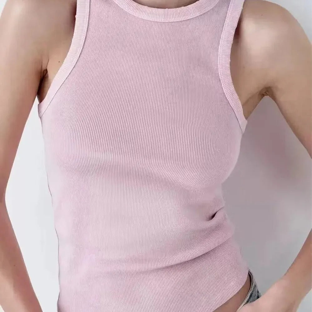 Camisa Feminina Canelada Básica Alice
