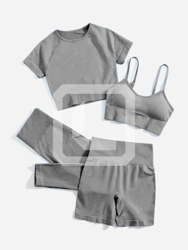 Conjunto fitness Feminino 4 Peças - Fit Pro - Compre 3 Leve 4