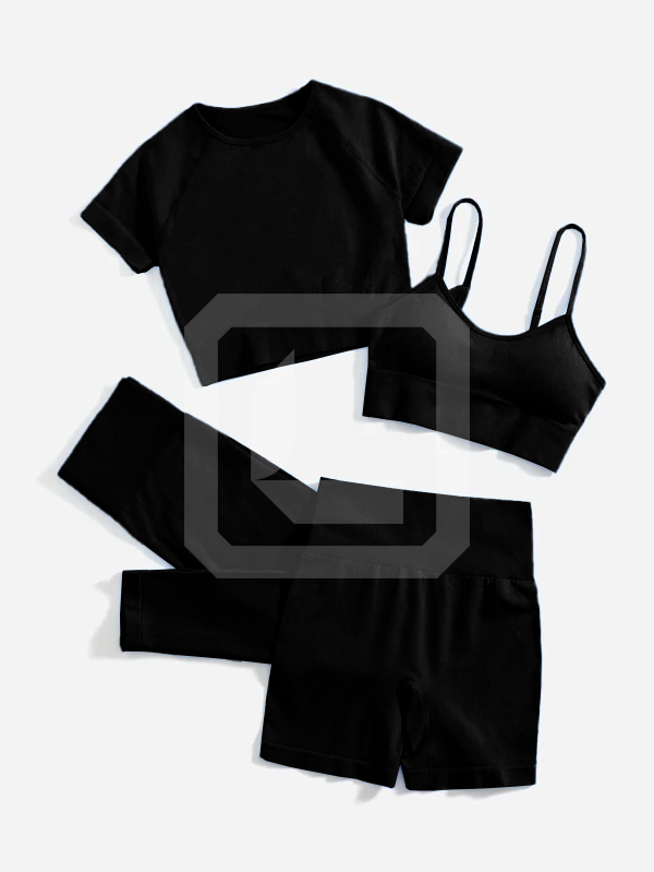 Conjunto fitness Feminino 4 Peças - Fit Pro - Compre 3 Leve 4