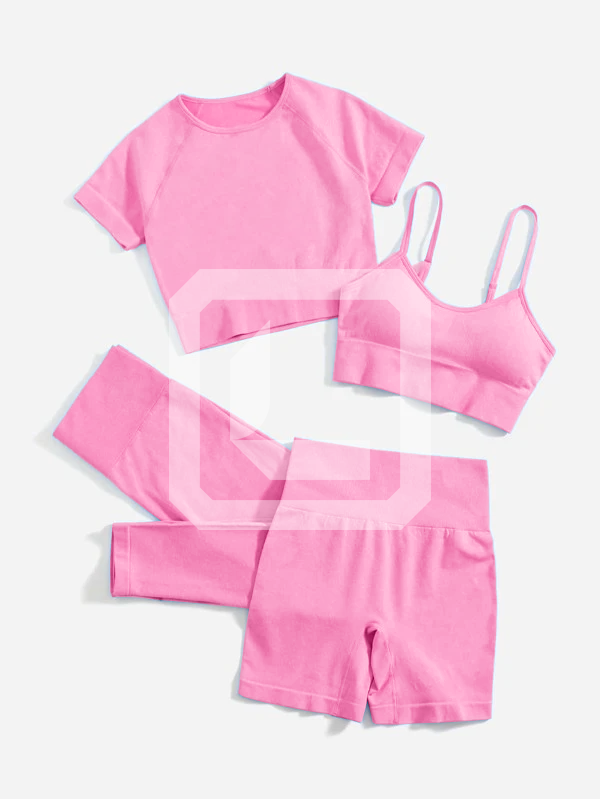 Conjunto fitness Feminino 4 Peças - Fit Pro - Compre 3 Leve 4