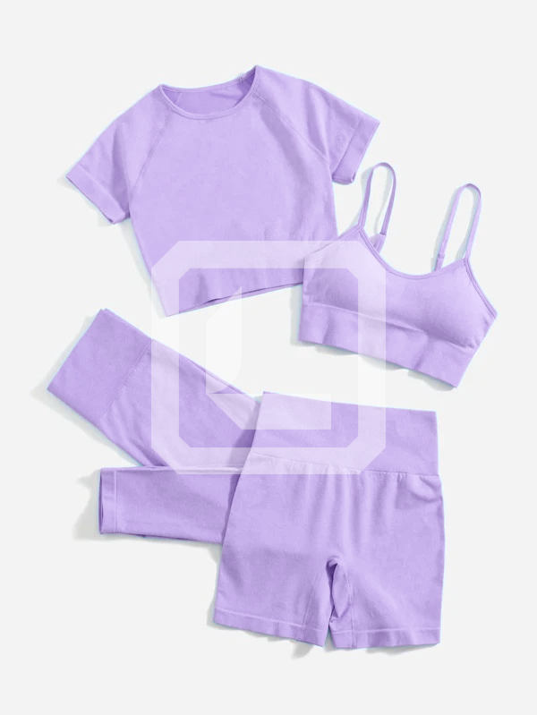 Conjunto fitness Feminino 4 Peças - Fit Pro - Compre 3 Leve 4