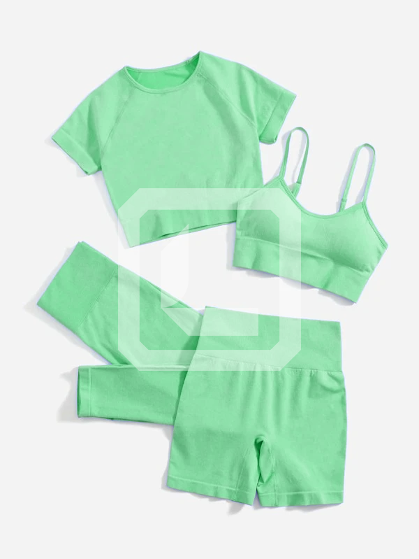 Conjunto fitness Feminino 4 Peças - Fit Pro - Compre 3 Leve 4