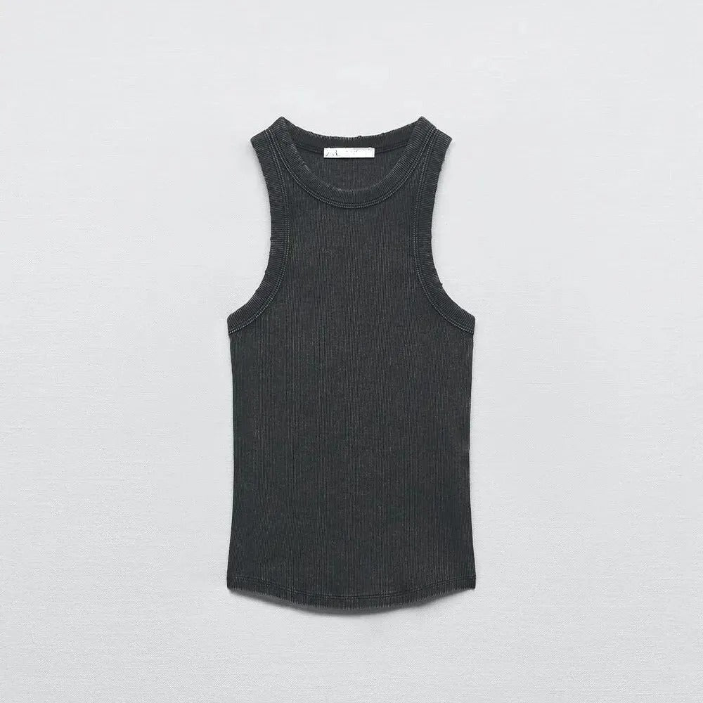 Camisa Feminina Canelada Básica Alice